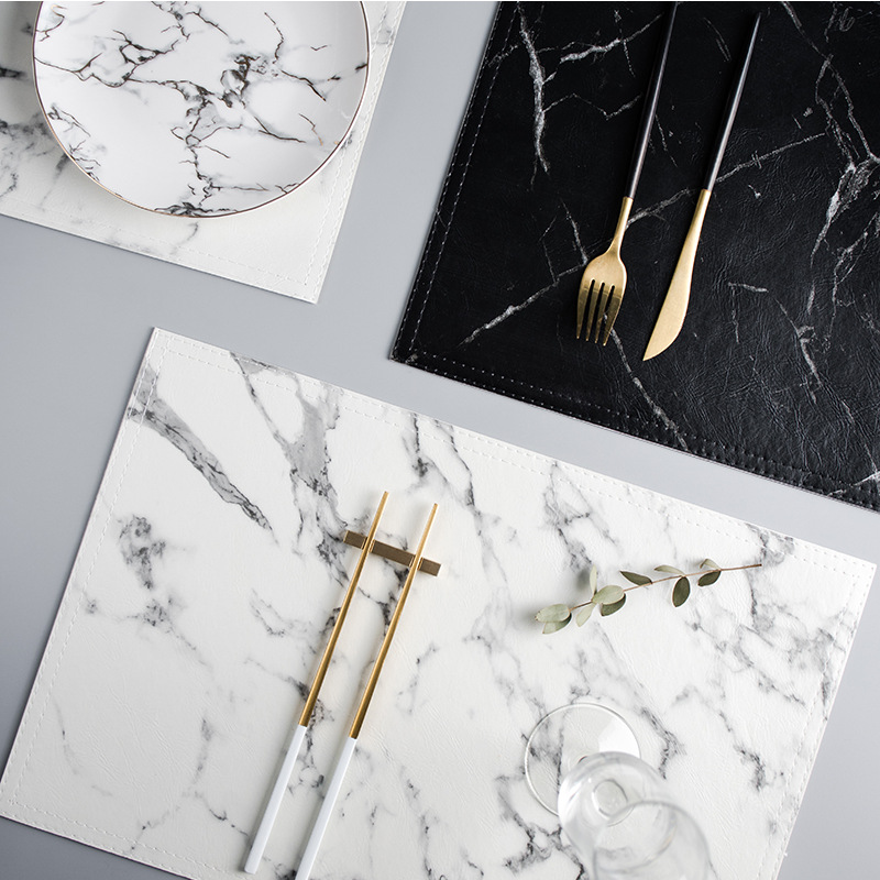 Marble Coaster Set - Tapis de table isolant thermique en
