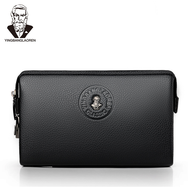 Leather Wallet Men - Portefeuilles longs pour hommes, pochette pour