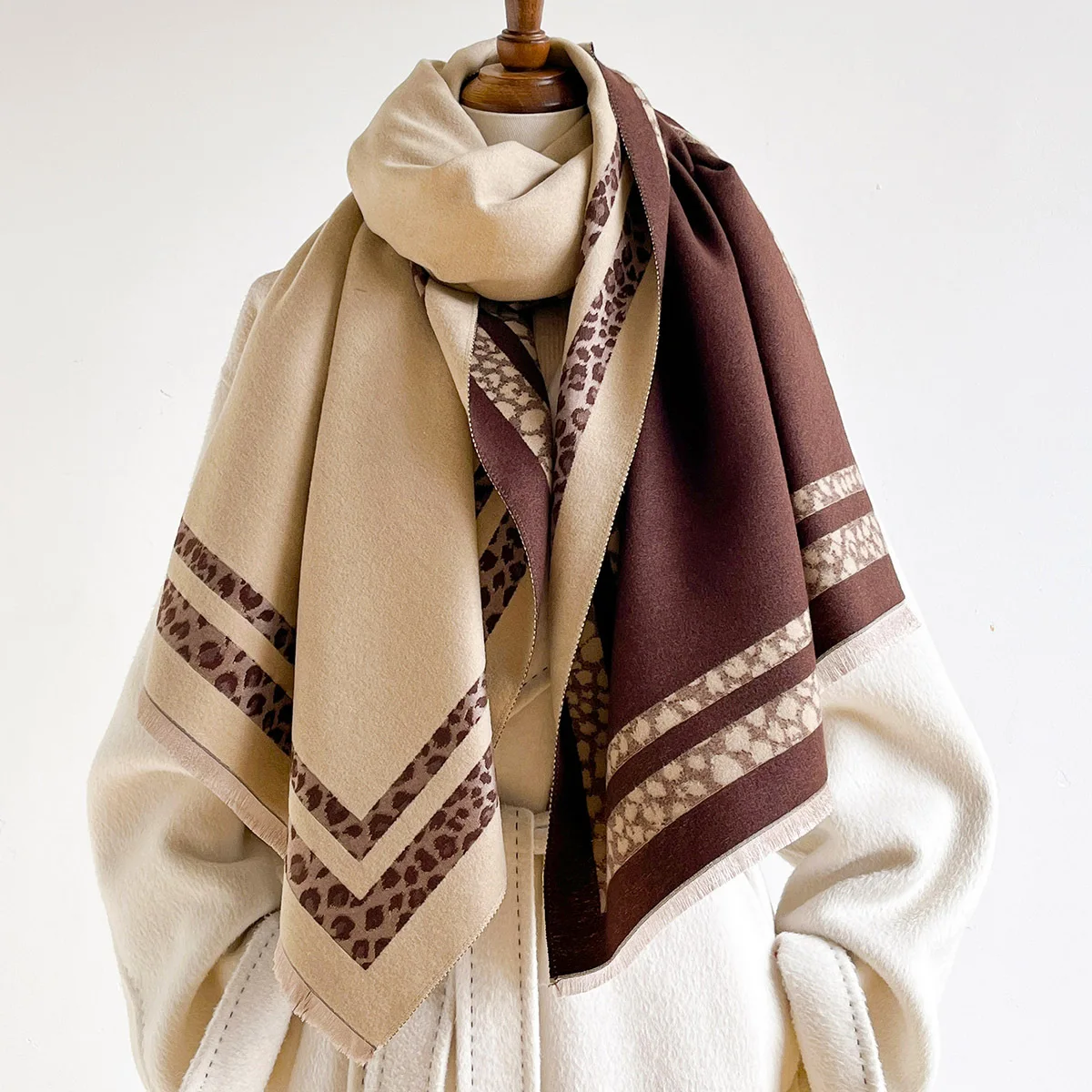 Châle d’hiver réversible, chau - Cashmere Scarf avis et prix