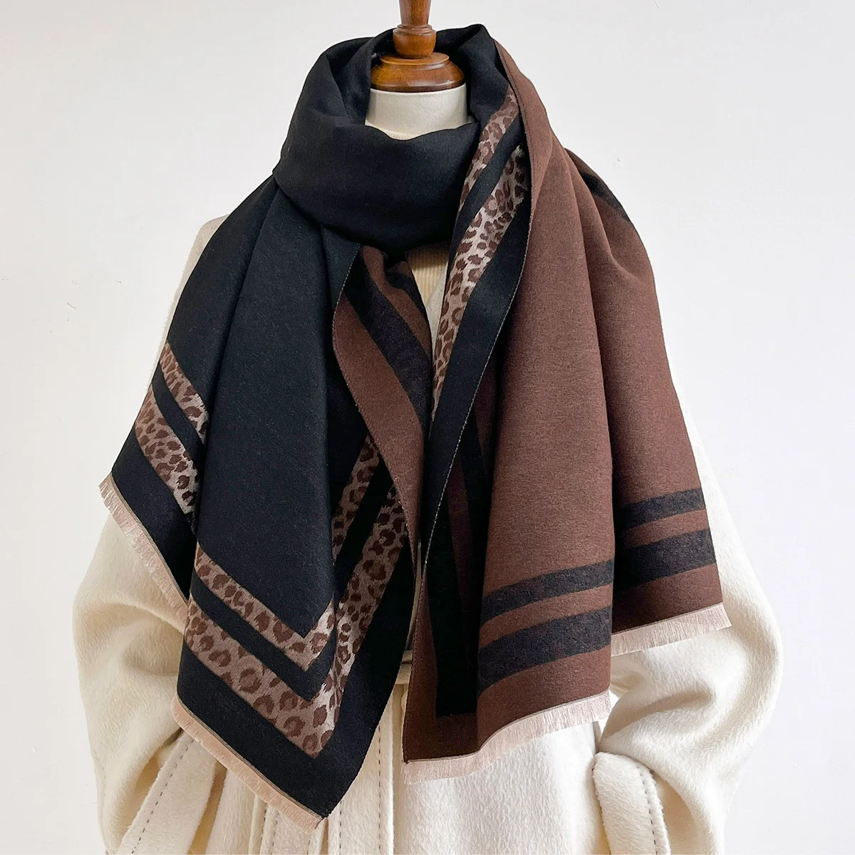 Châle d’hiver réversible, chau - Cashmere Scarf avis et prix
