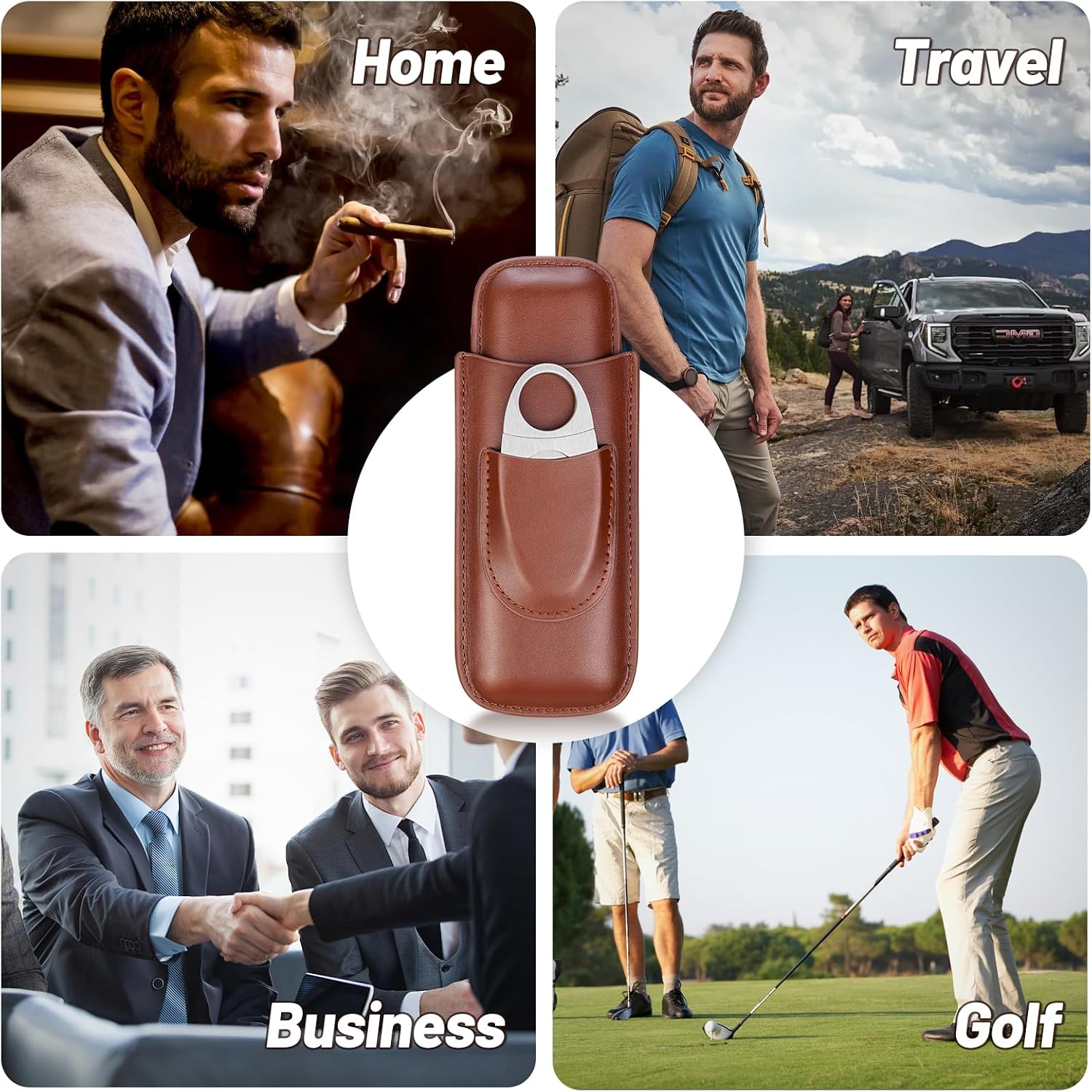 Étui à cigares en cuir portabl - Premium Cigar Case avis et prix