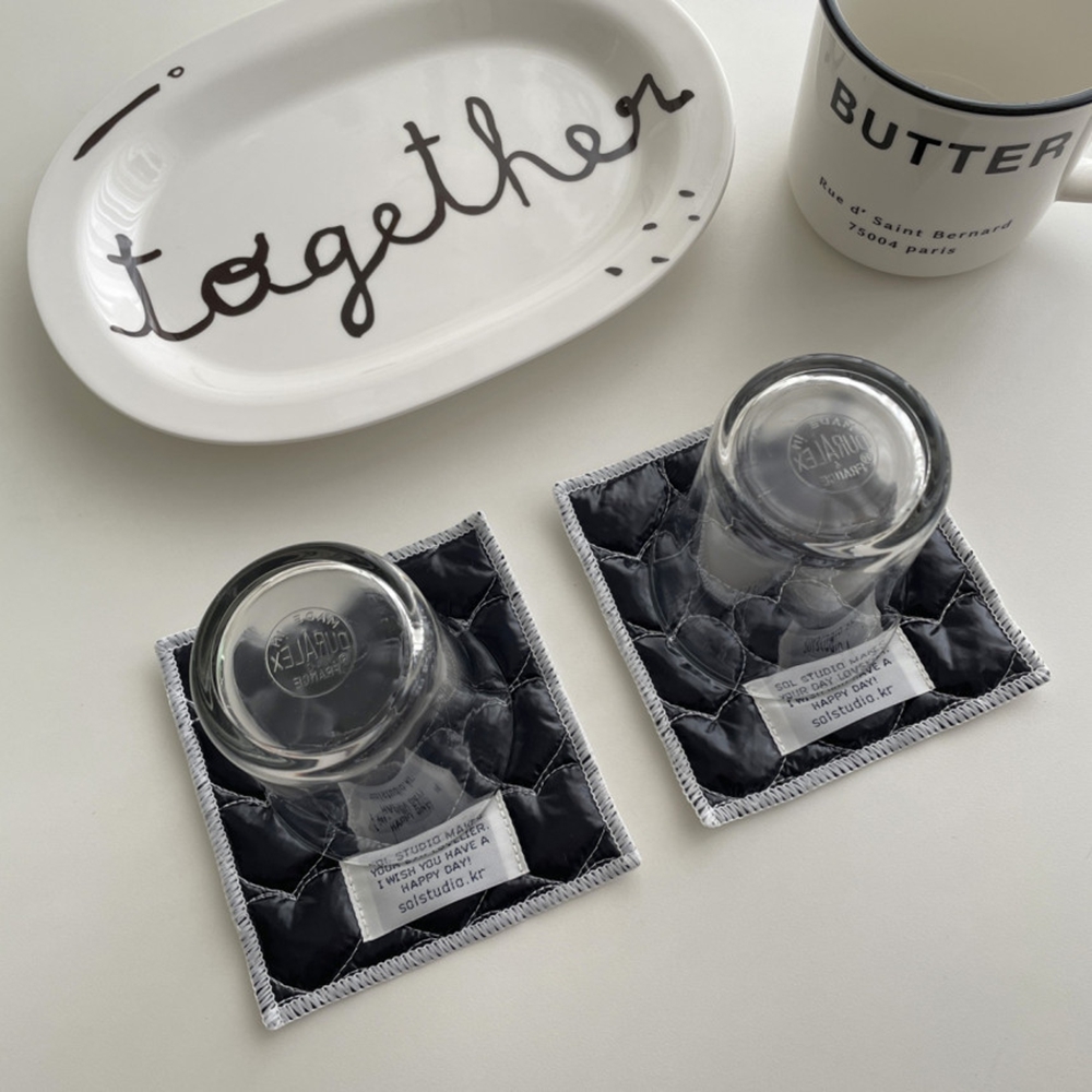Sous-verre carré en coton mate - Marble Coaster Set avis et prix