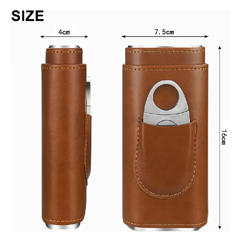 Étui en cuir pour trois cigare - Premium Cigar Case avis et prix