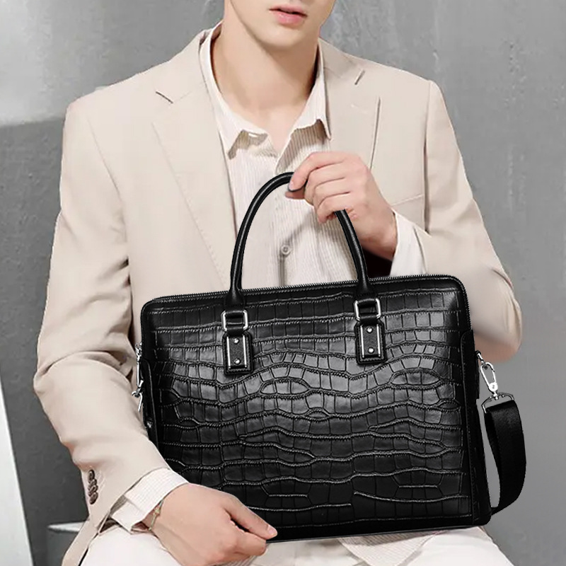 Nouvelle mallette en cuir véri - Leather Briefcase avis et prix